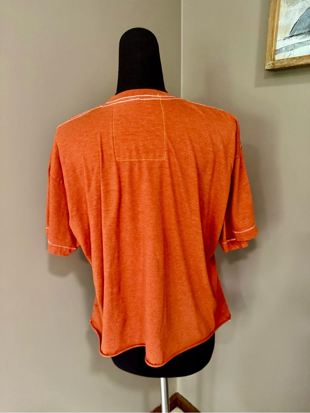 Aviator Nation Orange Texas Sunset Crop Tee - Picture 3 of 5